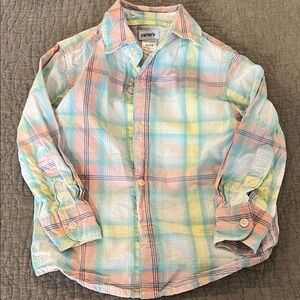 Carter's Pastel Plaid Button Down Shirt
